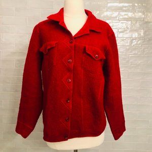 Jones New York Country Essentials Red Button Down Shirt